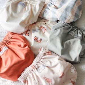 Little One Reusables Cloth Diaper Set of 6 NEW